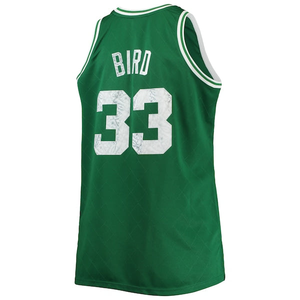 Larry Bird Boston Celtics Big & Tall 1985/86 NBA 75th Anniversary Diamond Swingman Jersey - Kelly Green