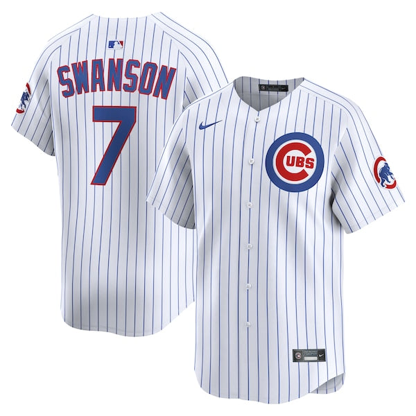 Dansby Swanson Chicago Cubs Nike Home Limited Player Jersey - White
