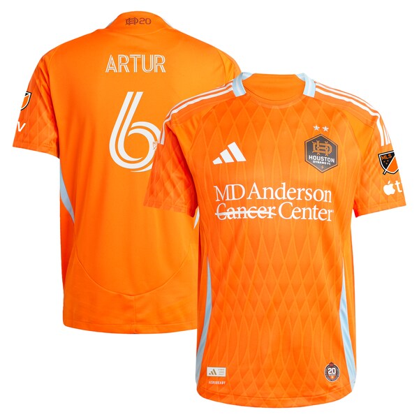 Artur Houston Dynamo FC adidas 2025 Season 20 Authentic Player Jersey - Orange