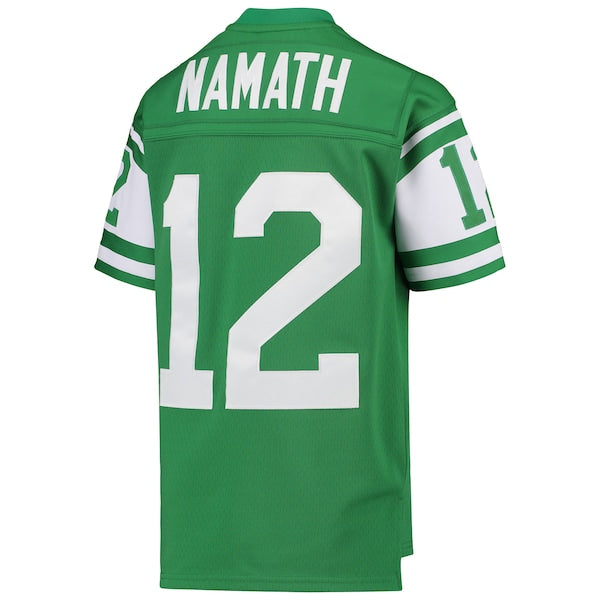 Joe Namath New York Jets Youth 1968 Legacy Retired Player Jersey - Green