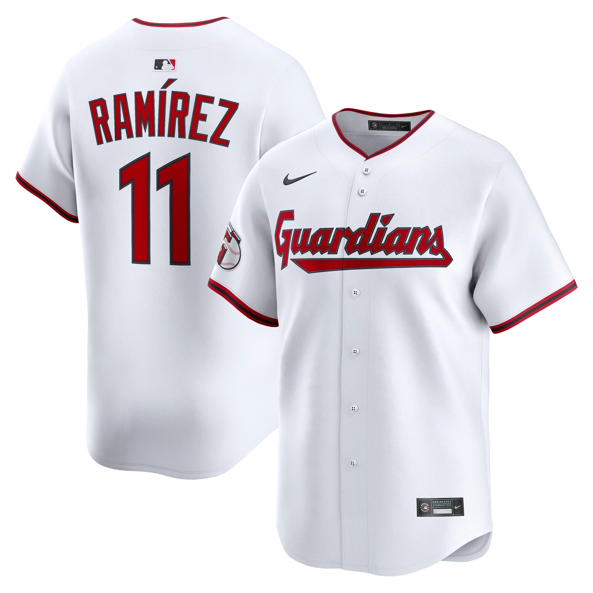 Jose Ramirez Cleveland Guardians Nike Alternate Limited Jersey - Red/White