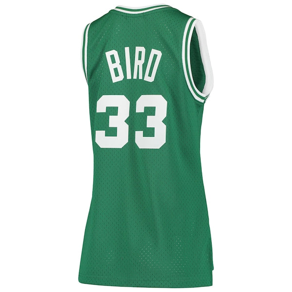 Larry Bird Boston Celtics Women's 1985-86 Hardwood Classics Swingman Jersey - Kelly Green