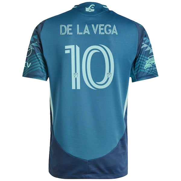 Pedro de la Vega Seattle Sounders FC adidas 2025 The Salish Sea Kit Authentic Player Jersey - Blue