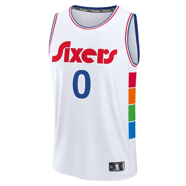 Tyrese Maxey Philadelphia 76ers  Youth 2024/25 Fast Break Player Jersey - City Edition - White