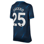 Moisés Caicedo Chelsea Nike Youth 2023/24 Away Stadium Replica Player Jersey - Navy