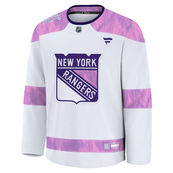 New York Rangers  2024 Hockey Fights Cancer Practice Jersey - White
