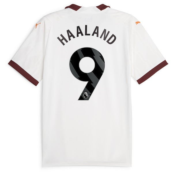 Erling Haaland Manchester City Puma 2023/24 Away Replica Jersey - White