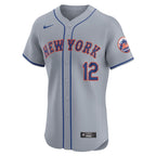 Francisco Lindor New York Mets Nike Road Elite Player Jersey - Gray