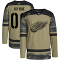Detroit Red Wings adidas Military Appreciation Team Authentic Custom Practice Jersey - Camo