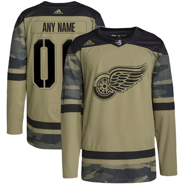 Detroit Red Wings adidas Military Appreciation Team Authentic Custom Practice Jersey - Camo