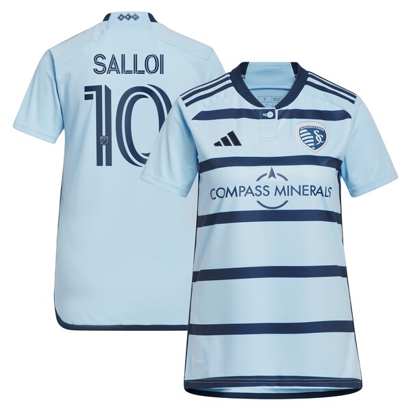 Daniel Salloi Sporting Kansas City adidas Women's 2024 Hoops 4.0 Replica Player Jersey – Light Blue