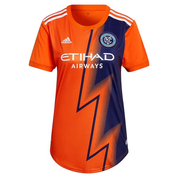 New York City FC adidas Women's 2022 The Volt Kit Replica Blank Jersey - Orange