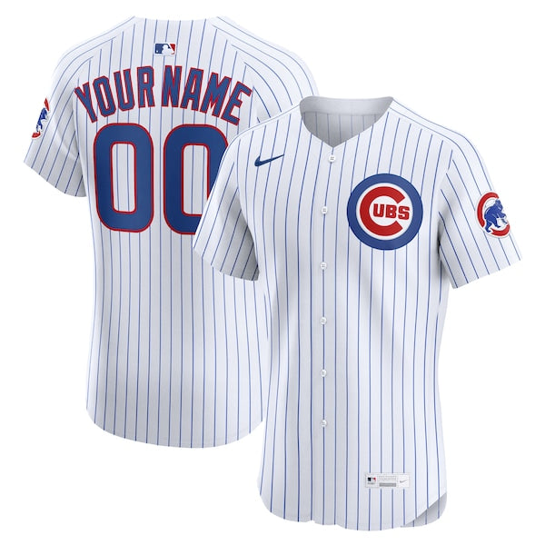 Chicago Cubs Nike Home Elite Custom Jersey - White
