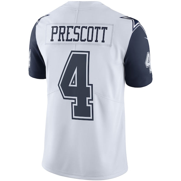 Dak Prescott Nike Dallas Cowboys Color Rush Vapor Limited Jersey - White/Navy
