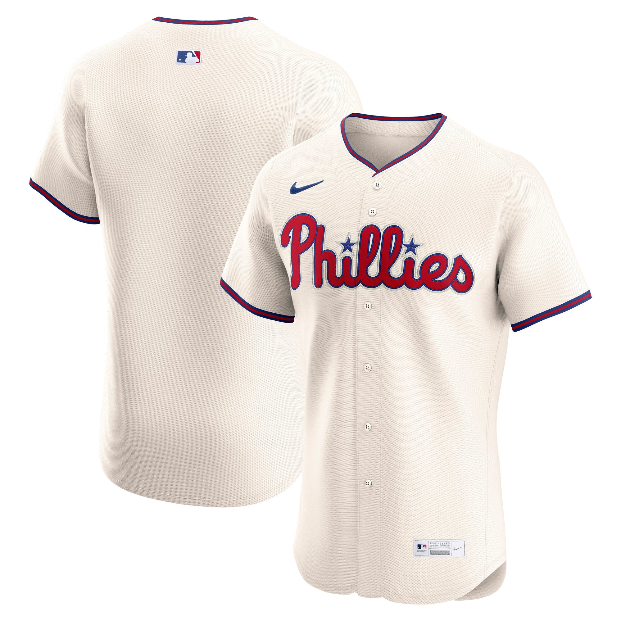 Philadelphia Phillies Nike Home Elite Jersey - White/Cream/Light Blue
