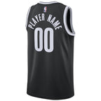 Brooklyn Nets Nike Swingman Custom Jersey Black - Icon Edition