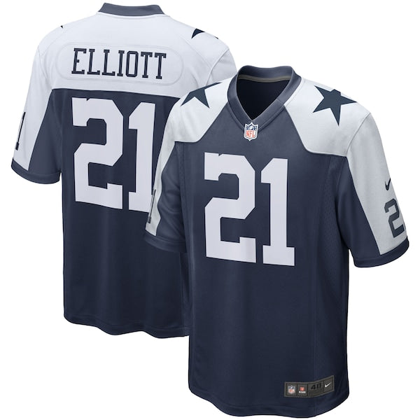Ezekiel Elliott Dallas Cowboys Nike Alternate Game Team Jersey - Navy/White