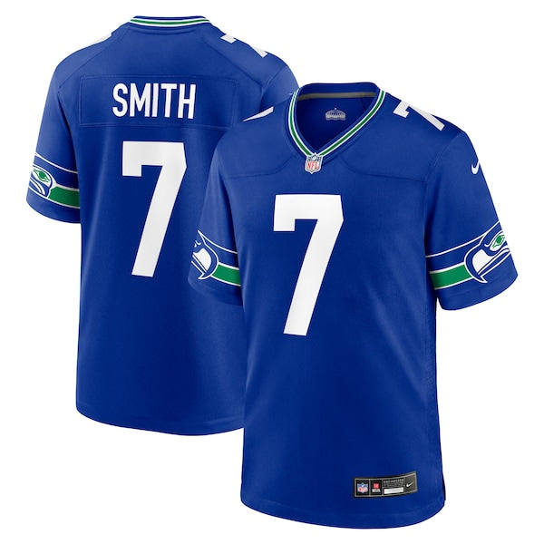 Geno Smith Seattle Seahawks Nike Throwback Player Game Jersey - Royal/Navy