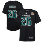 Saquon Barkley Philadelphia Eagles Nike Toddler Super Bowl LIX Patch Fashion Game Player Jersey - Carbon Black