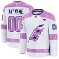 Carolina Hurricanes  2024 Hockey Fights Cancer Custom Practice Jersey - White