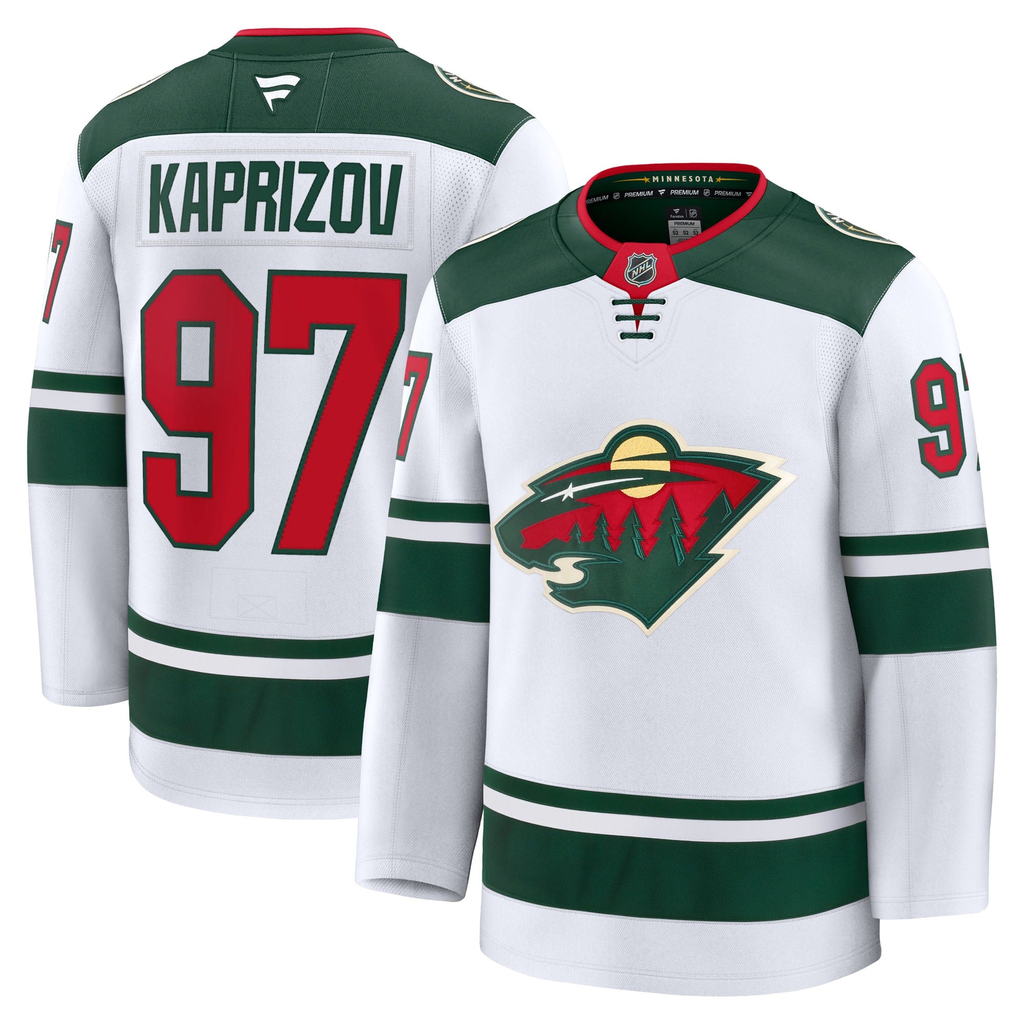 Kirill Kaprizov Minnesota Wild  Home Premium Jersey - Green/White