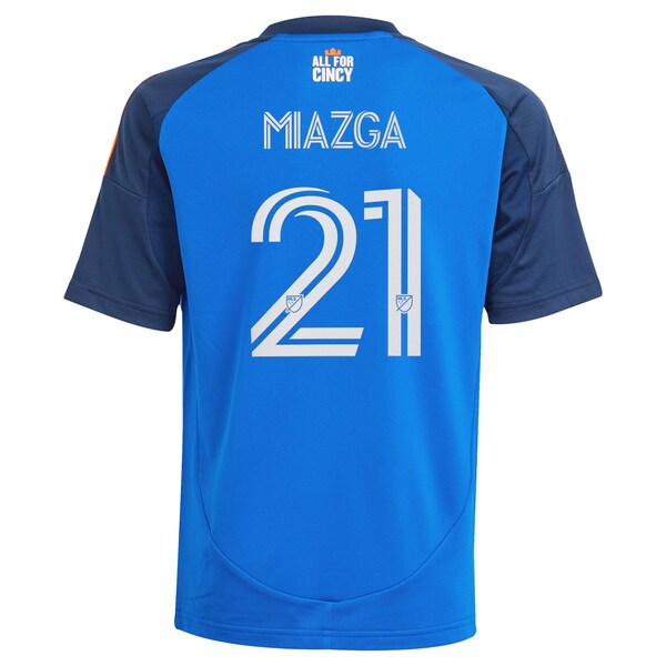 Matt Miazga FC Cincinnati adidas Youth 2025 Orange and Blue Legacy Kit Replica Player Jersey - Blue