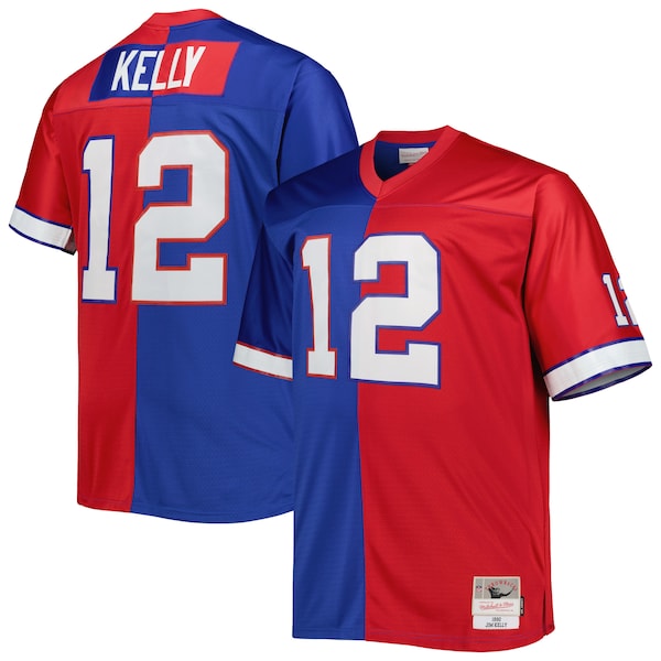 Jim Kelly Buffalo Bills Big & Tall Split Legacy Retired Player Replica Jersey - Royal/Red