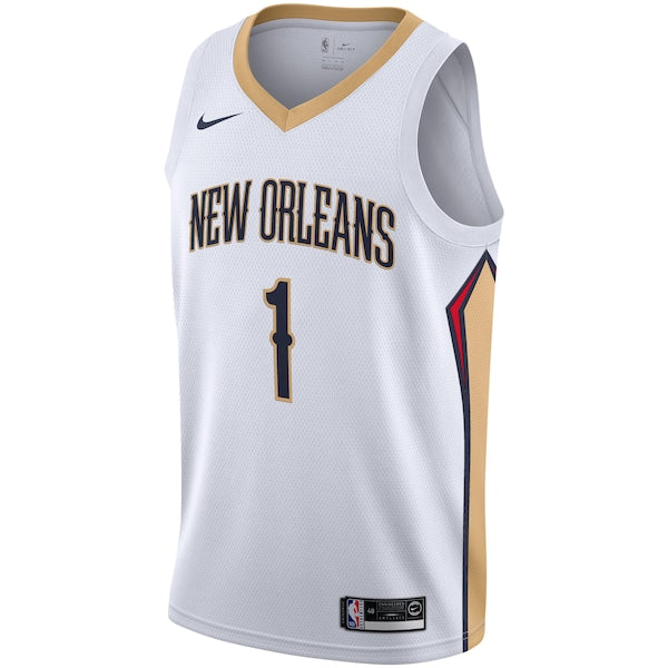 Zion Williamson New Orleans Pelicans Nike 2019/2020 Swingman Jersey - Association Edition - White/Navy