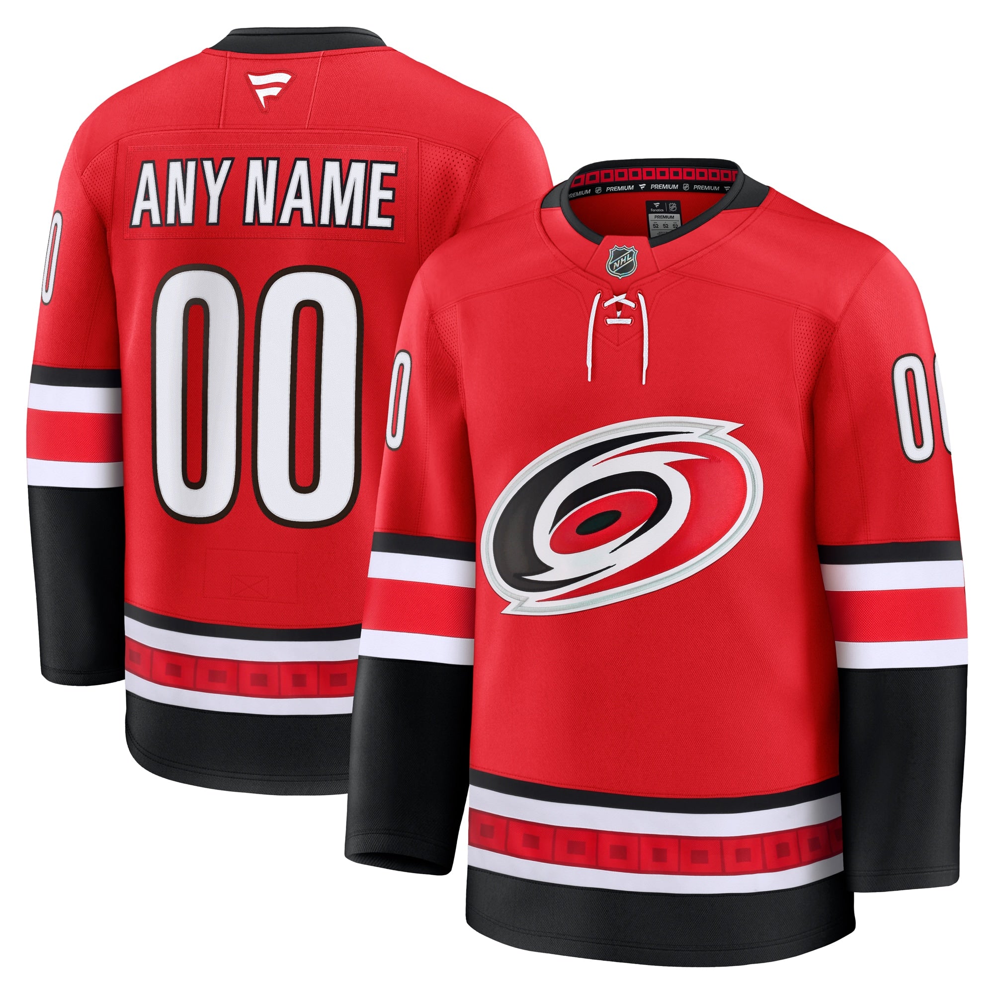 Carolina Hurricanes  Home Premium Custom Jersey - Black/Red/White