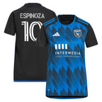 Cristian Espinoza San Jose Earthquakes adidas Women's 2023 Active Fault Jersey Replica Jersey - Blue