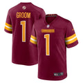 Number 1 Groom Washington Commanders Nike Game Jersey - Burgundy