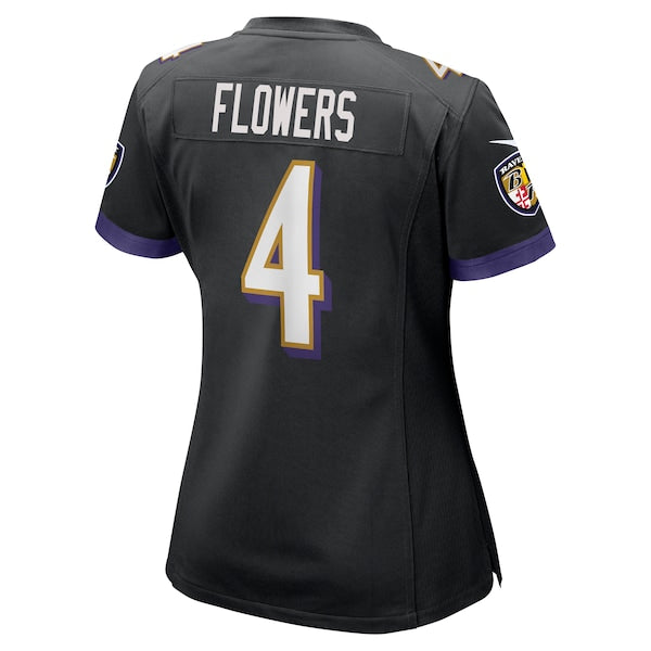 Zay Flowers Baltimore Ravens Nike Women's Team Game Jersey - Black/Purple