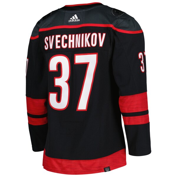 Andrei Svechnikov Carolina Hurricanes adidas Home Primegreen Authentic Player Jersey - Black/Red