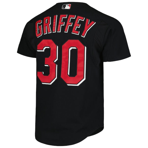 Ken Griffey Jr. Cincinnati Reds Cooperstown Collection Authentic Mesh Batting Practice Jersey - Black
