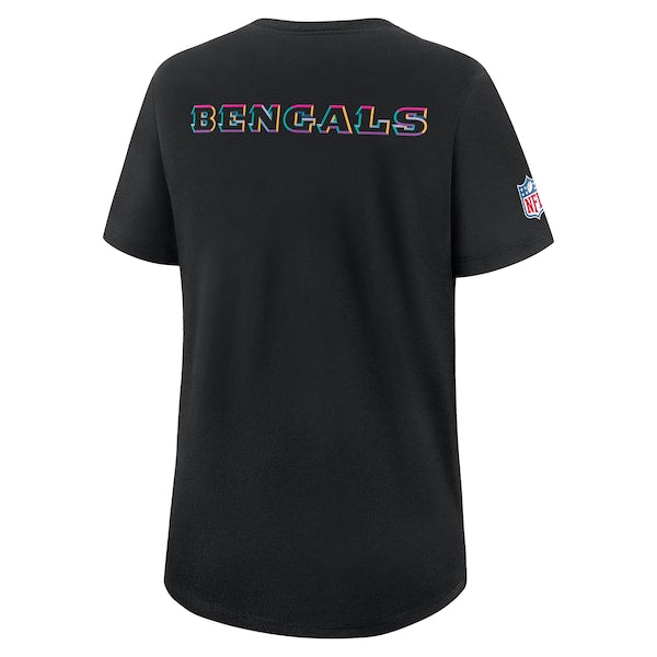 Cincinnati Bengals Nike Women's 2025 NFL Crucial Catch Tri-Blend Dri-FIT T-Shirt - Black