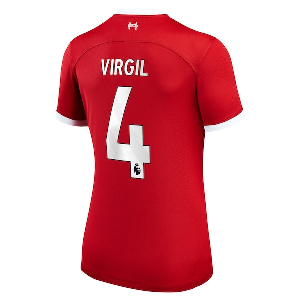 Virgil Van Dijk Liverpool Nike Women's 2023/24 Home Replica Player Jersey - Red/White