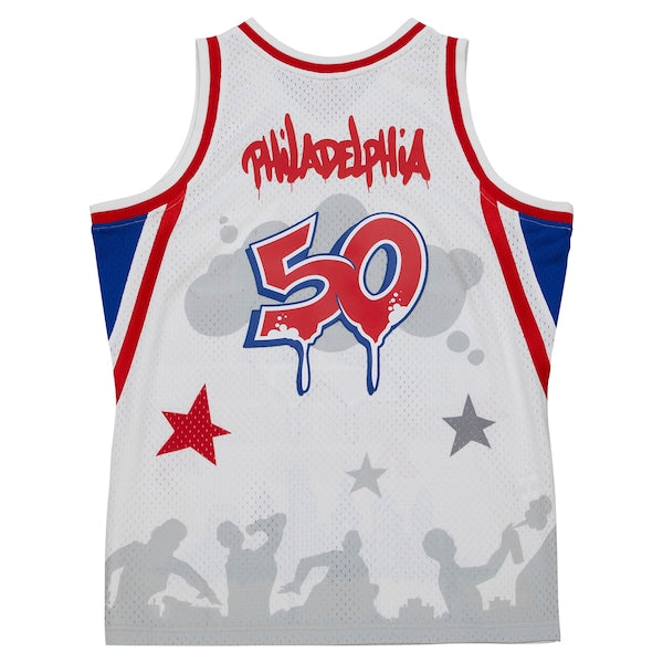 Philadelphia 76ers x Tats Cru Hardwood Classics Fashion Jersey - White