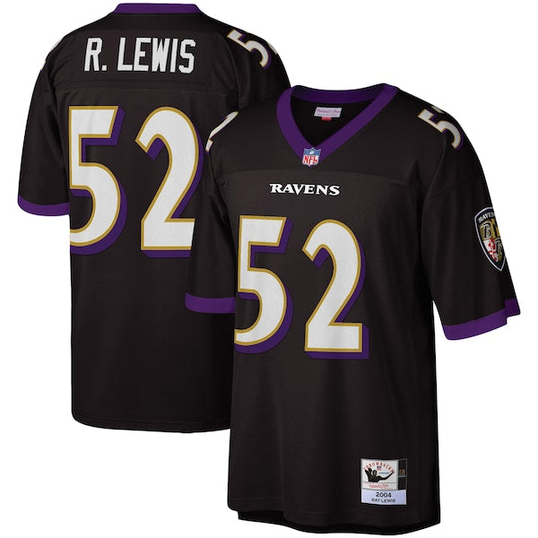 Men's  Ray Lewis Black Baltimore Ravens Legacy Replica Jersey