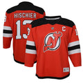 Nico Hischier New Jersey Devils Youth Captain Patch Home Replica Player Jersey - Red