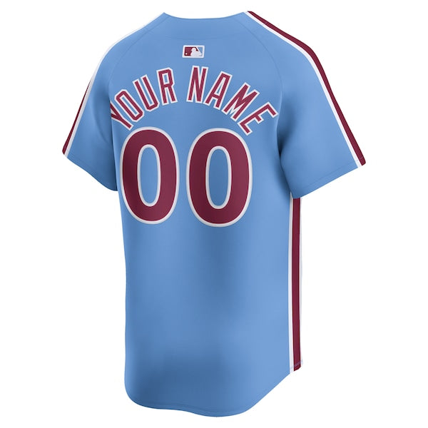 Philadelphia Phillies Nike Alternate Limited Custom Jersey - Light Blue/White