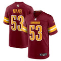 Lucas Niang Washington Commanders Nike Team Game Jersey -  Burgundy
