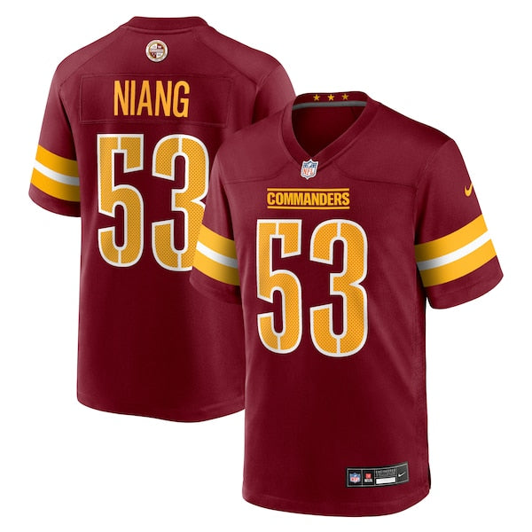 Lucas Niang Washington Commanders Nike Team Game Jersey -  Burgundy