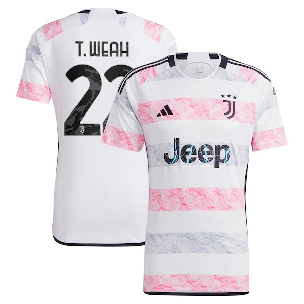 Timothy Weah Juventus adidas 2023/24 Away Replica Jersey - White/Black/Gray