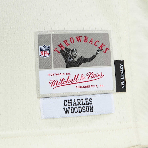 Charles Woodson Las Vegas Raiders Chainstitch Legacy Jersey - Cream