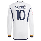 Luka Modric Los Merengues adidas Home 2023/24 Authentic Long Sleeve Jersey - White
