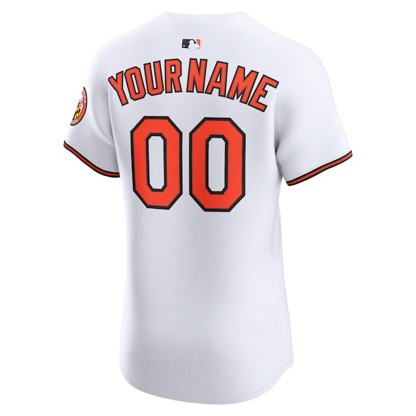 Baltimore Orioles Nike Home Elite Custom Jersey - White