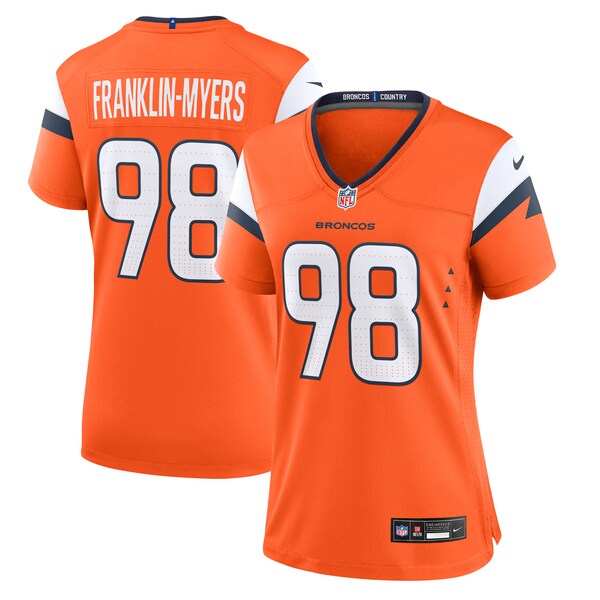 John Franklin-Myers Denver Broncos Nike Women's Team Game Jersey -  Orange