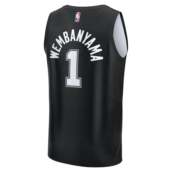 Victor Wembanyama San Antonio Spurs  Youth 2025/26 City Edition Fast Break Jersey - Black