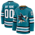 San Jose Sharks  Home Premium Custom Jersey - Teal