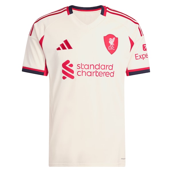 Liverpool adidas 2025/26 Away Replica Jersey - White/Green/Red